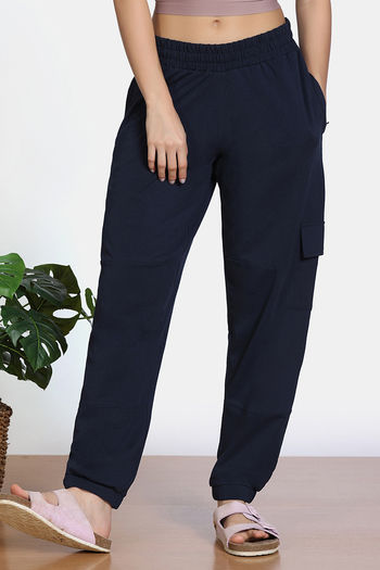 Buy Zivame 2 Mile Fashion Knit Cotton Loungewear Bottom - Naval Academy